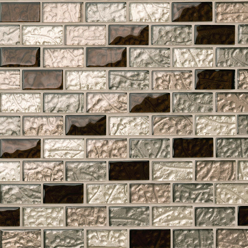 MSI Ayres Blend 1 x 2 Glass Mosaic Tile