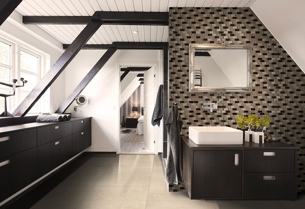 MSI Ayres Blend 1 x 2 Glass Mosaic Tile - view 4