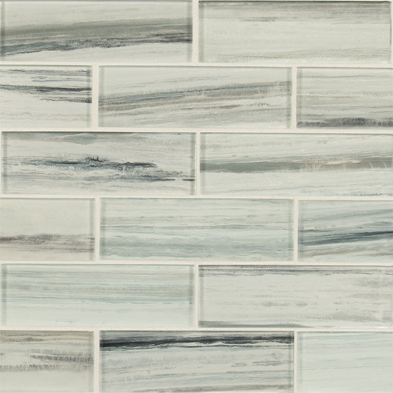 MSI Malta Cliffs 2 x 6 Glass Subway Mosaic Tile