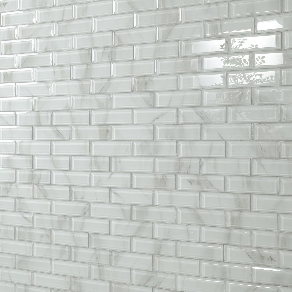 MSI Ivory Amber Beveled Subway Glass Mosaic Tile - view 2
