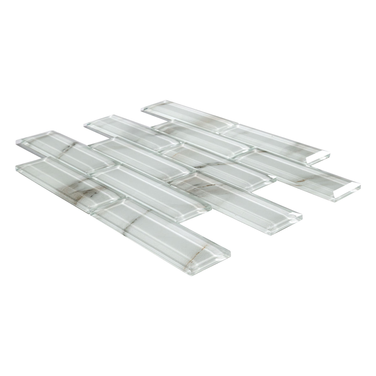 MSI Ivory Amber Beveled Subway Glass Mosaic Tile - view 3