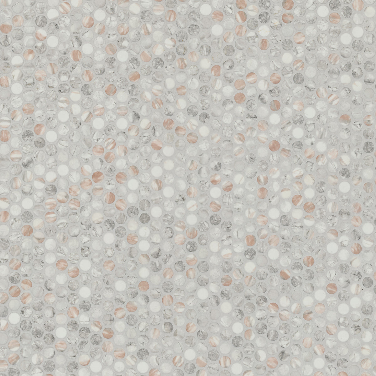 MSI Briar Rosa Penny Round Glass Mosaic Tile