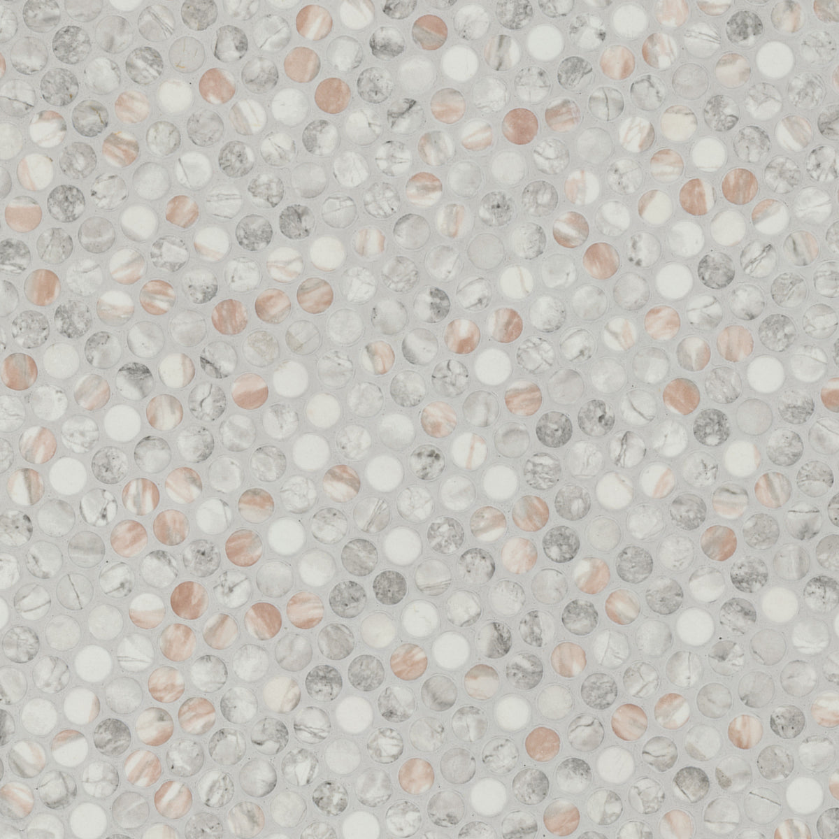 MSI Briar Rosa Penny Round Glass Mosaic Tile