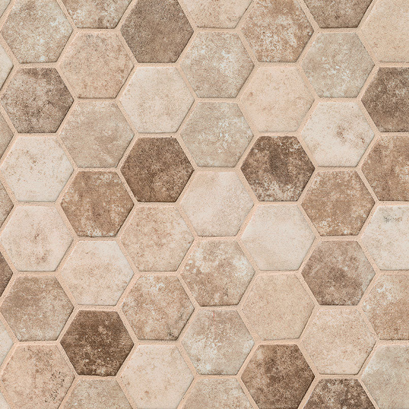 MSI Sandhills Hexagon Glass Mosaic Tile