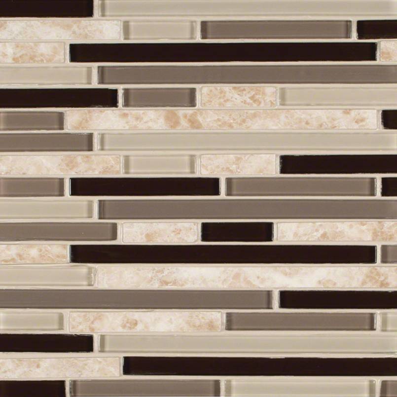 MSI Amalfi Cafe Interlocking Glass & Stone Mosaic Tile