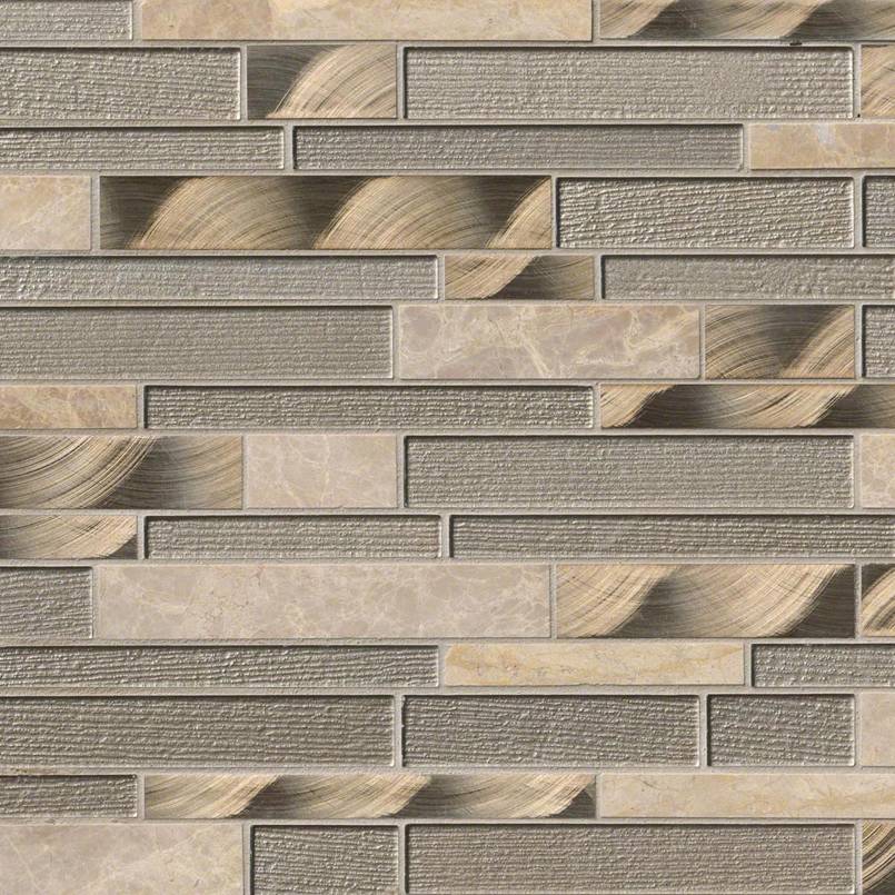 MSI Champagne Toast Interlocking Mixed Mosaic Tile