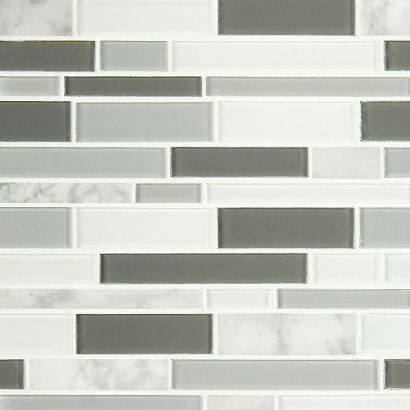 MSI Positano Interlocking Glass & Stone Mosaic Tile