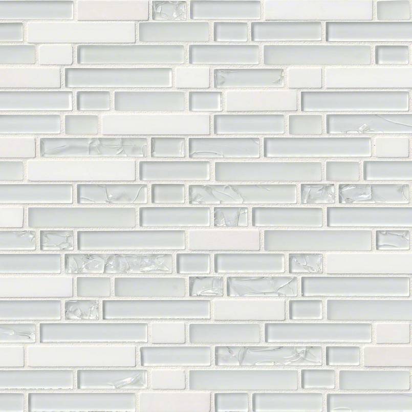 MSI Delano Blanco Interlocking Glass & Stone Mosaic Tile