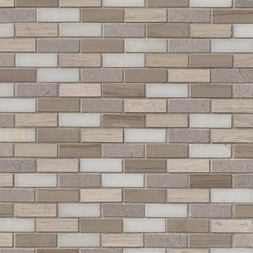MSI Arctic Storm honed marble mosaic