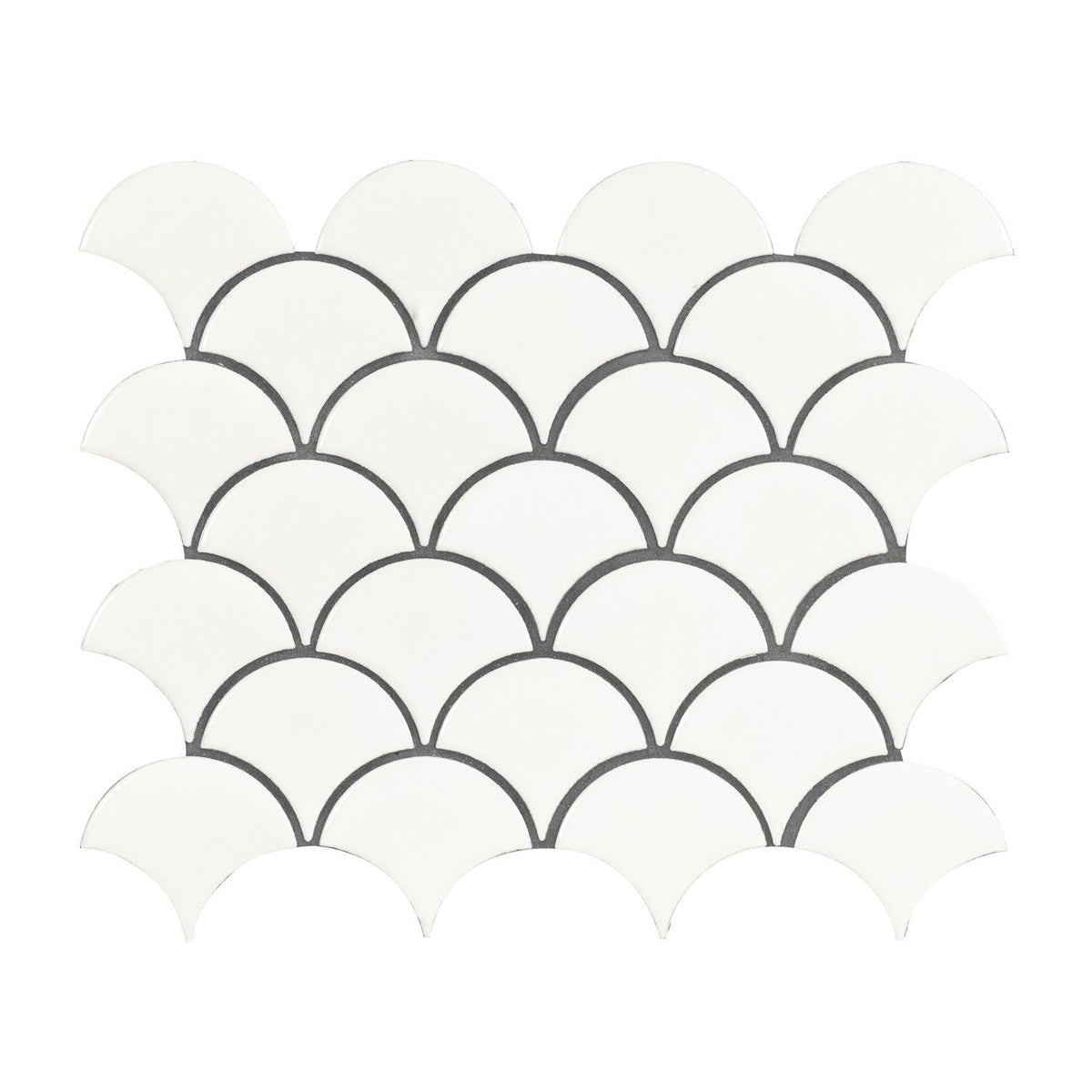MSI Retro White Scallop mosaic sheet