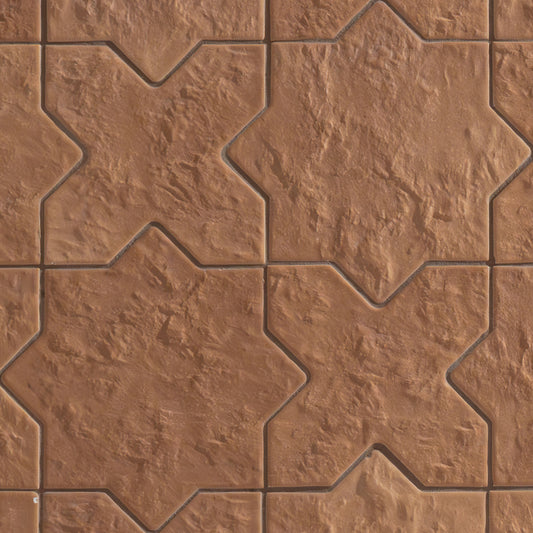 MSI Terracotta Star and Cross 6" x 6" Matte Porcelain Mosaic 1