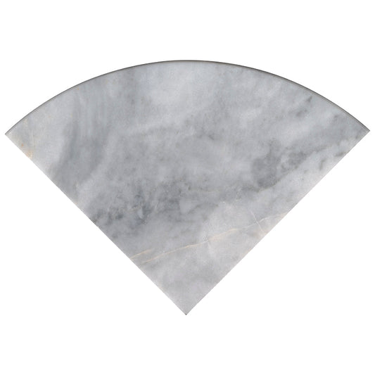 MSI Turkish Carrara polished marble 9-inch radius corner shelf