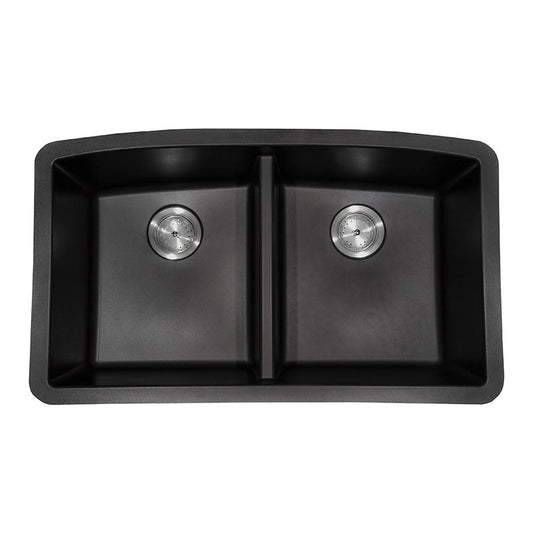 MSI Black quartz double bowl 3219 sink