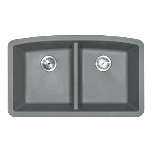 MSI Grey quartz double bowl 3219 sink