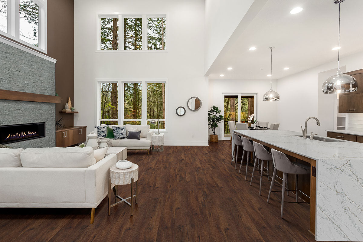 MSI Prescott vinyl flooring installed room scene