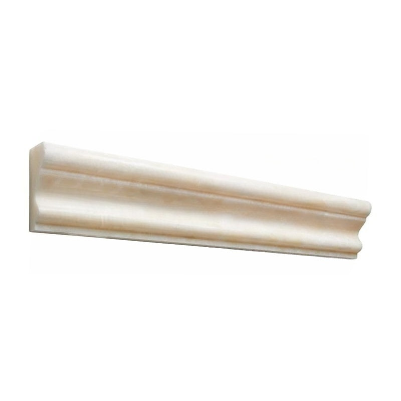 Ivory Onyx 2 x 12 Milano Chair Rail Marble Polished
