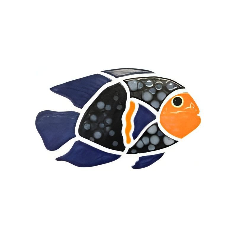 Watermark Pool Mosaics Spotted Fish Glossy 15”X9” - Hey Tiles