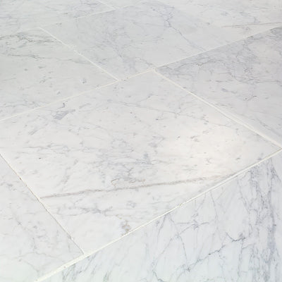 Carrara White 18x18 Marble