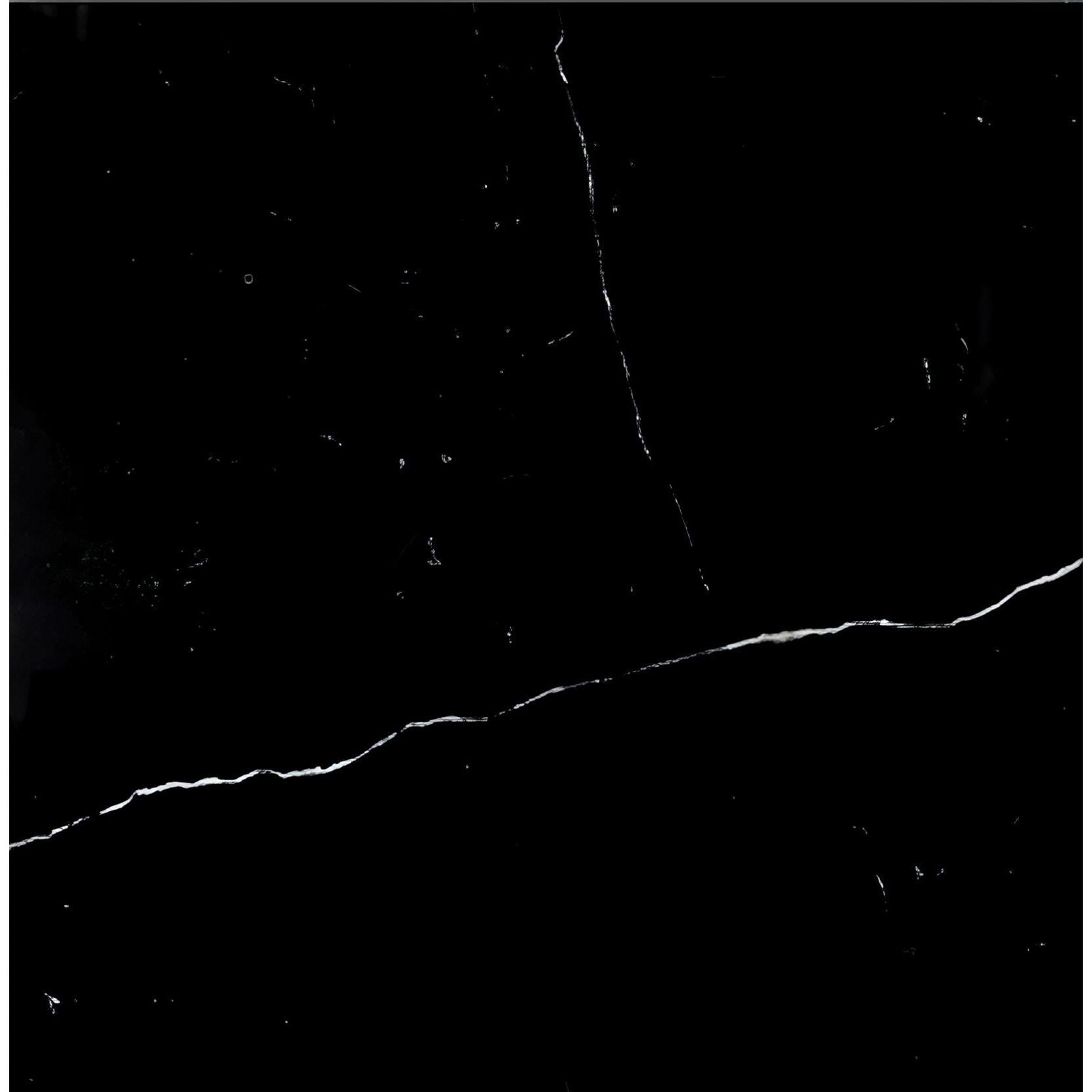 12x12 Nero Marquina Marble, 3/8 - Hey Tiles