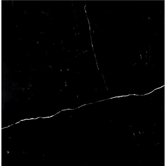 12x12 Nero Marquina Marble, 3/8 - Hey Tiles