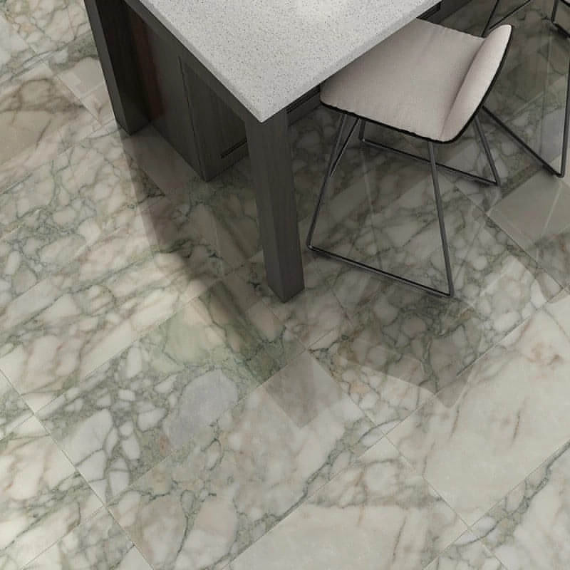 12x24 Calacatta Green Marble - Hey Tiles