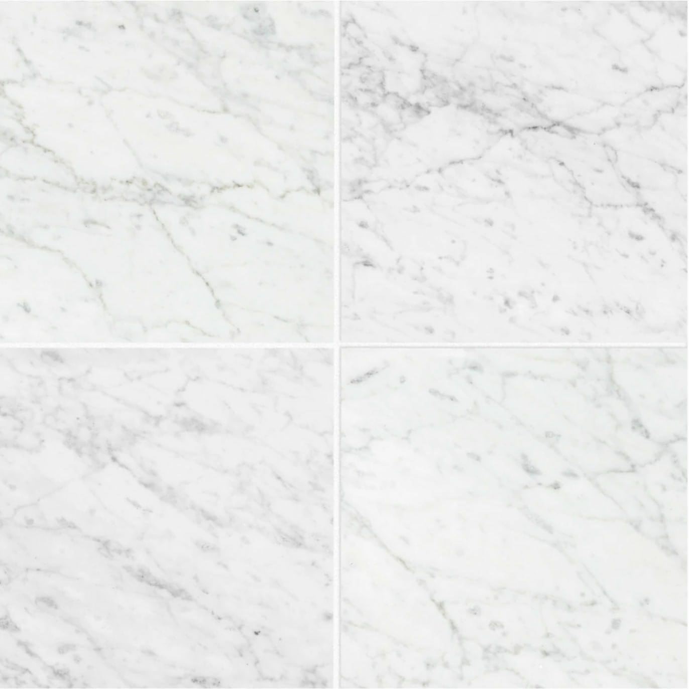 18x18 Italian Carrara White from Italy - Hey Tiles