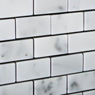 1x2 Carrara White Marble Brick Mosaic Tile - Hey Tiles