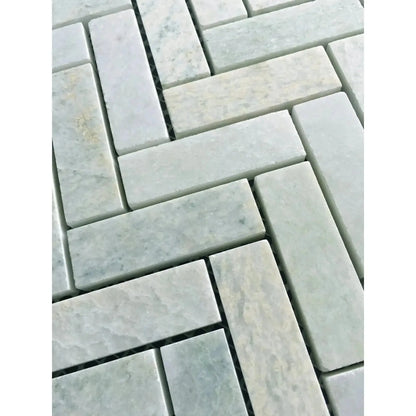1x2 Icelandic Green Herringbone 11 x 12.5 - Hey Tiles
