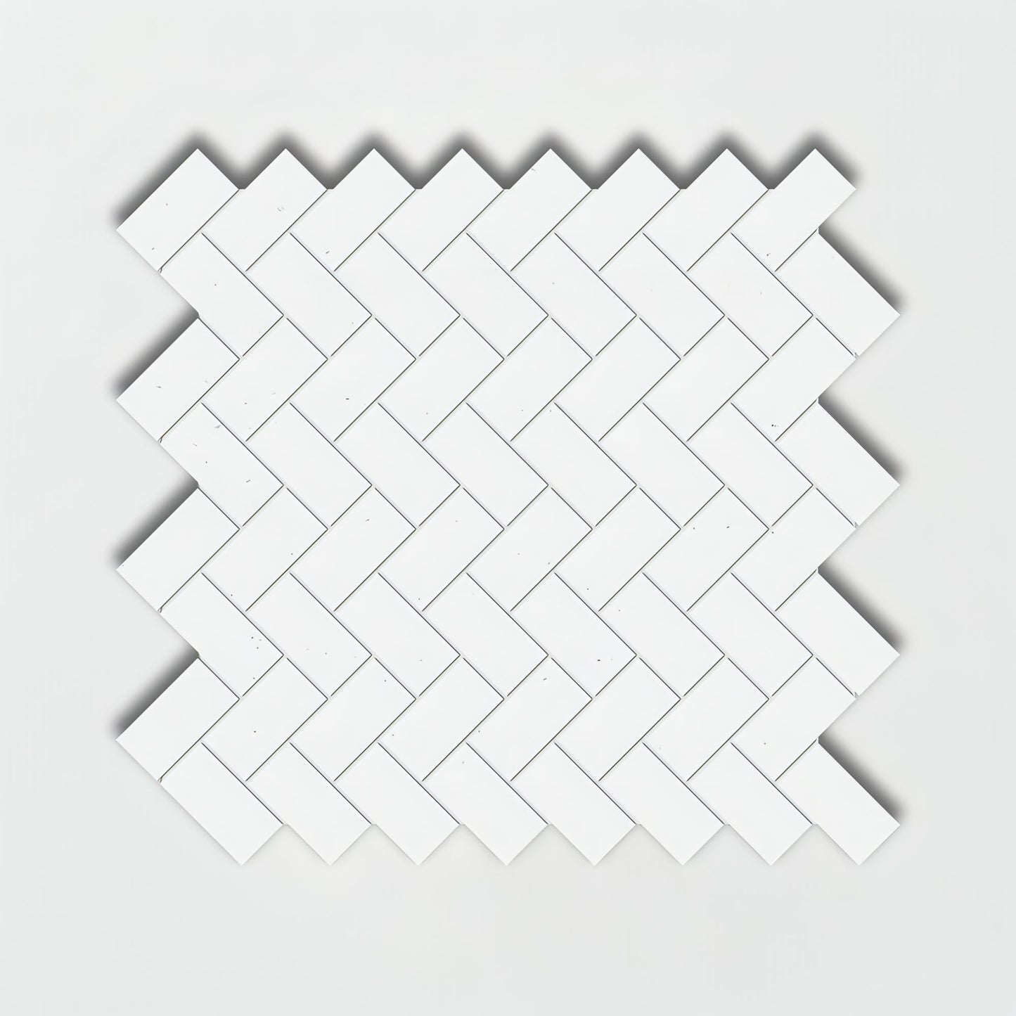 1X2 Thassos White Herrinbone Mosaic Tile - Hey Tiles