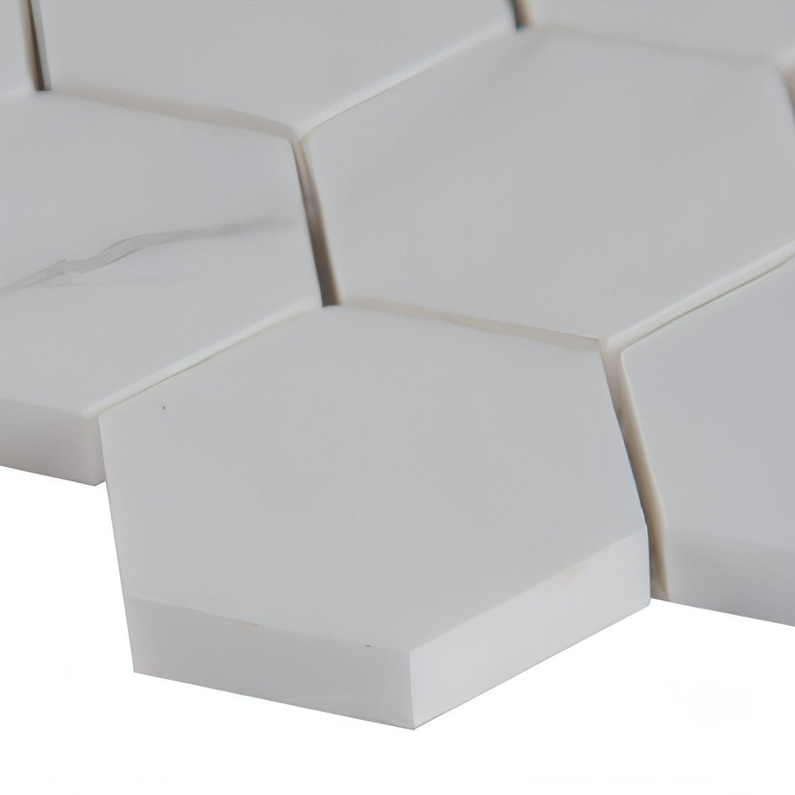 2” Bianco Dolomite Hexagon Mosaic - Hey Tiles