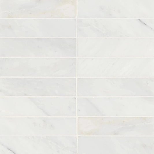 2" x 8" Oriental White Marble Tile - Hey Tiles