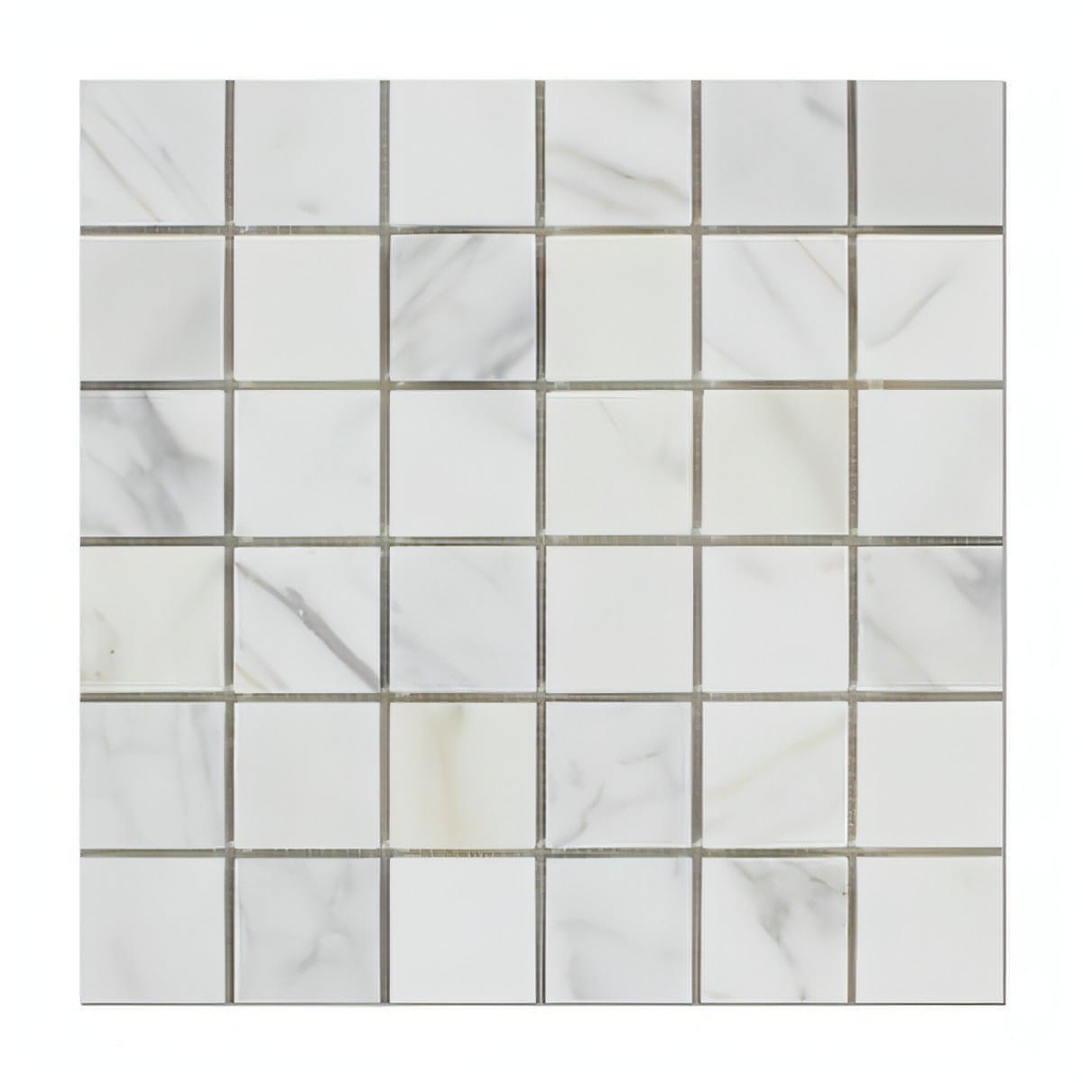 2x2 Calacatta Gold Marble Honed Mosaic Tile Polished / Honed - Hey Tiles