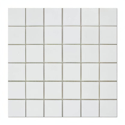 2x2 Thassos White Marble Mosaic Tile - Hey Tiles