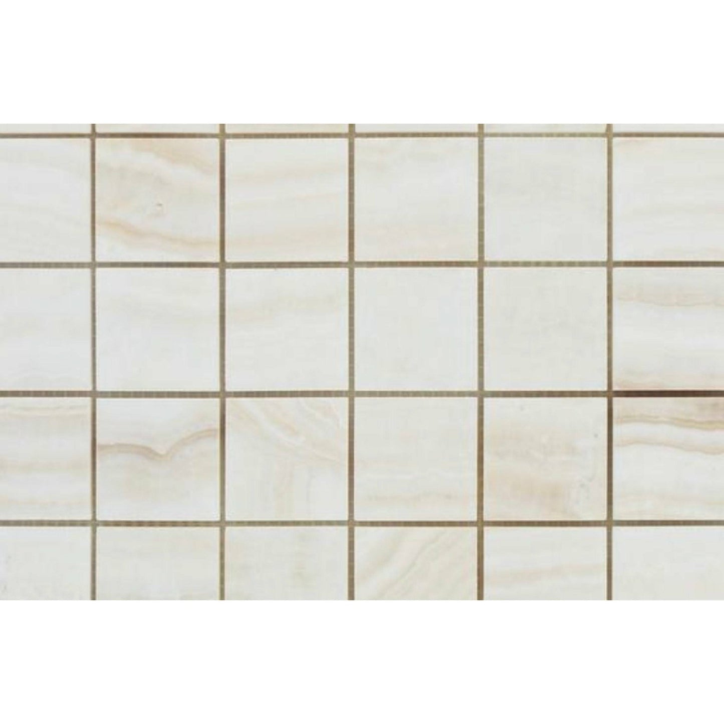 2x2 Vanilla Onyx Vein - Cut Mosaic Tile Polished - Hey Tiles