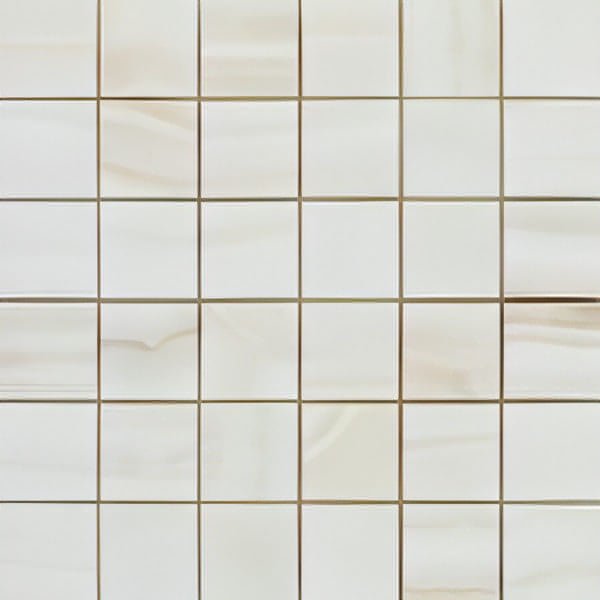 2x2 Vanilla Onyx Vein - Cut Mosaic Tile Polished - Hey Tiles