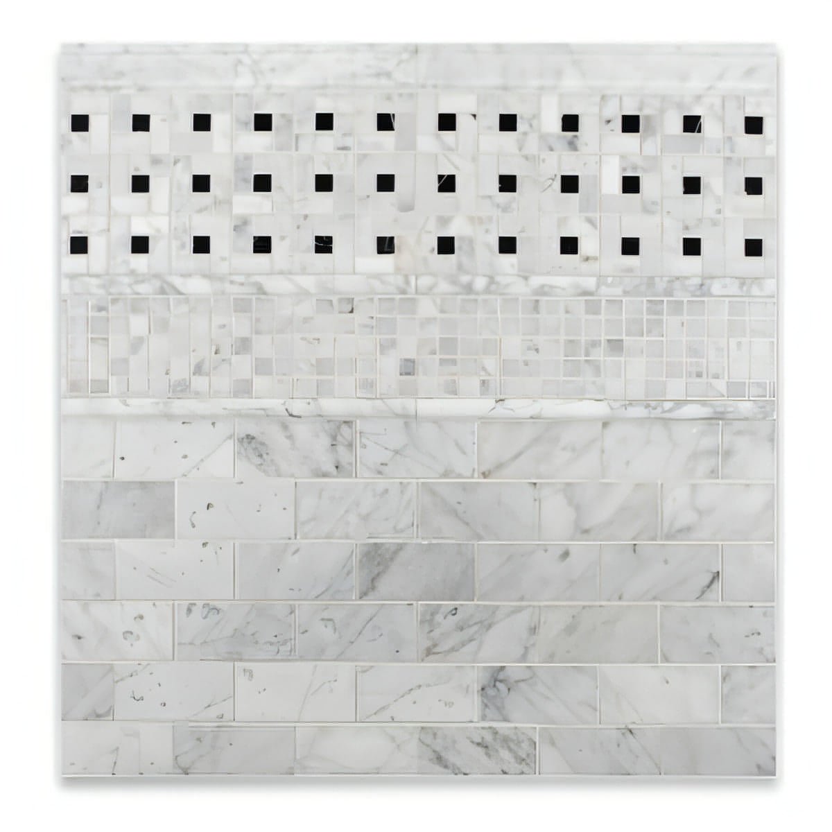 2x4 Carrara White Marble Brick Mosaic Tile - Hey Tiles