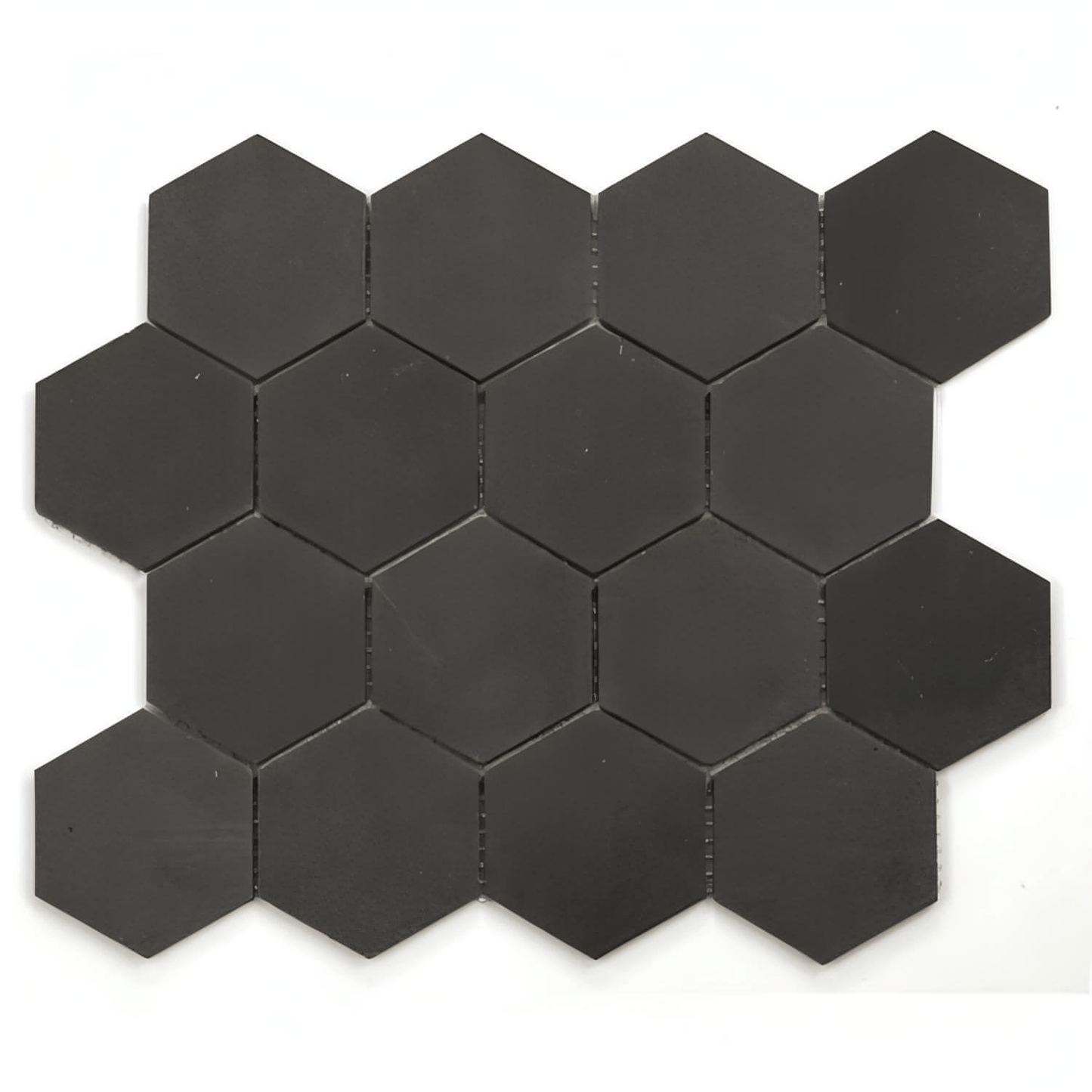 3“ Hexagon Basalt Mosaic Honed - Hey Tiles