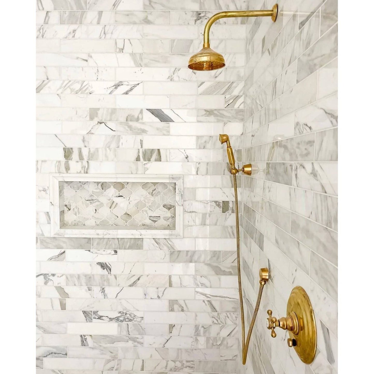 3x12 Calacatta Gold Subway Tile POLISHED / HONED - Hey Tiles