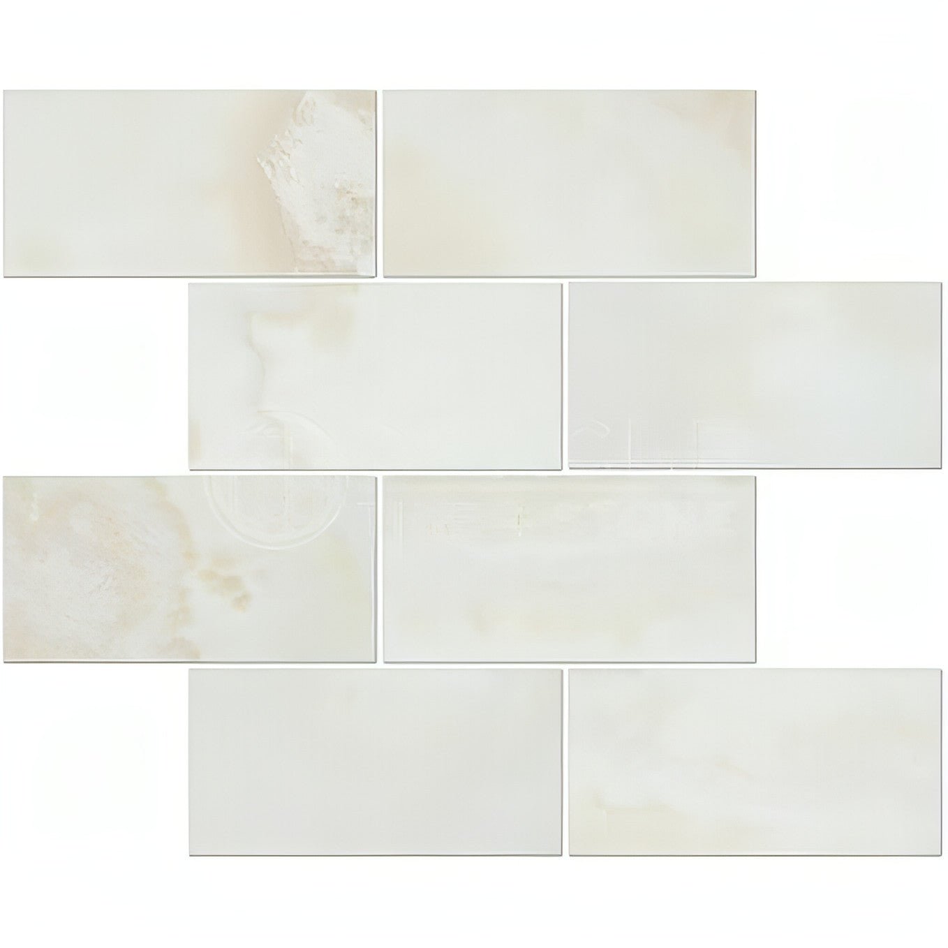 3x6 Vanilla Onyx Cross - Cut Polished Subway Tile - Hey Tiles