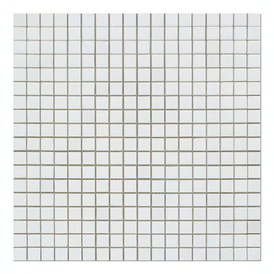 5/8 X 5/8 Thassos White Marble Honed Mosaic Tile - heytiles