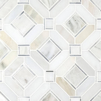 Milano Silver Pattern Tile Backsplash & Wall Tile heytiles   