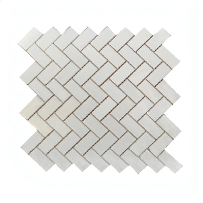 Bianco Dolomite 1" X 2" Herringbone  Mosaic