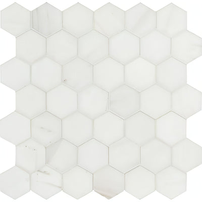 2” Bianco Dolomite Hexagon Mosaic