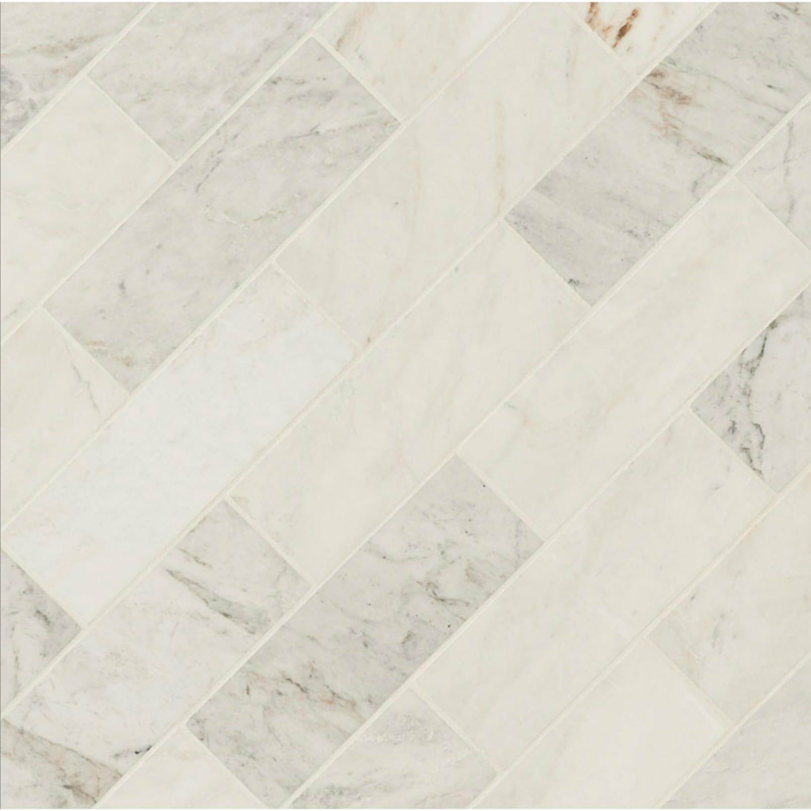 Arabescato Venato Calacatta White 4x12 Honed - Hey Tiles