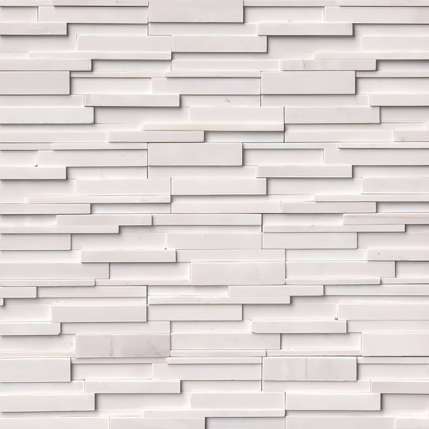 Arctic White 3D Honed 6x24 Panel - Hey Tiles