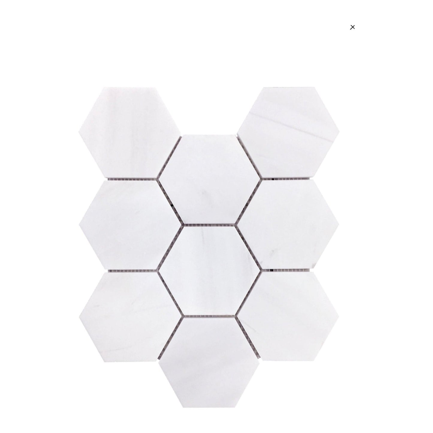 Bianco Dolomite 4" Hexagon Marble Mosaic - Hey Tiles