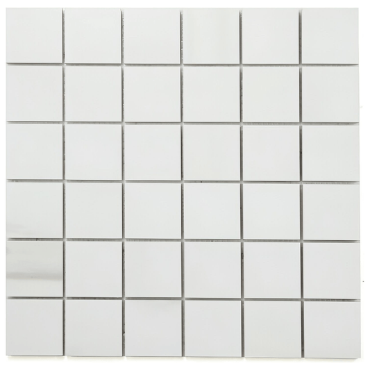 Bianco Dolomite Premium 2 x 2 Square Mosaic Marble POLISHED / HONED - Hey Tiles