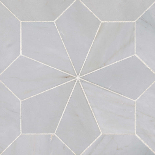 Blomma Honed Marble Mosaic Tile in Grigio - Hey Tiles