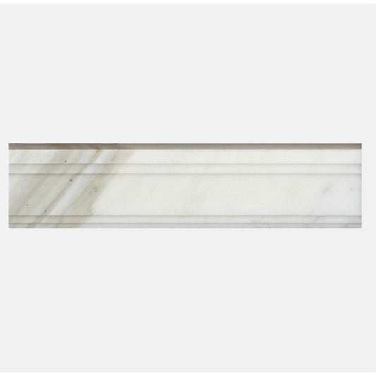 Calacatta 3" x 12" Honed Crown Marble Tile in White POLISHED / HONED - Hey Tiles