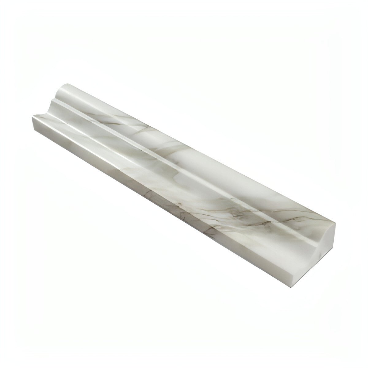 Calacatta Gold Marble Crown - Mercer Molding Trim - Hey Tiles